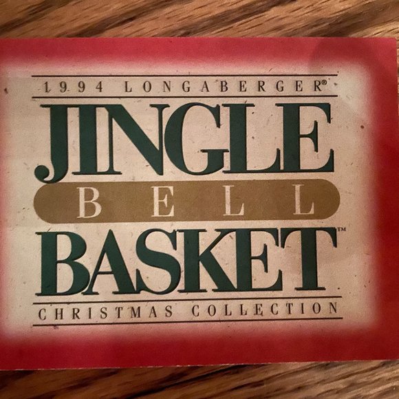 1994 Longaberger Jingle Bell Basket with original pamphets, liner and protector - Picture 11 of 13